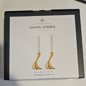Georg Jensen Gold Candleholders